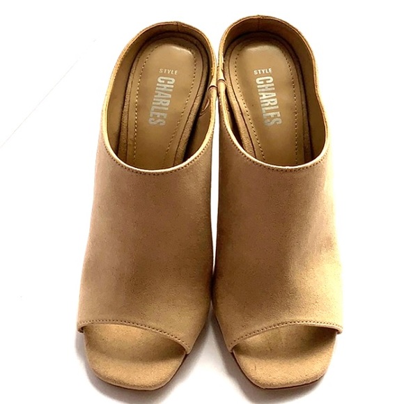 CHARLES STYLE SUEDE MULES.          Sz 8M - Picture 3 of 3